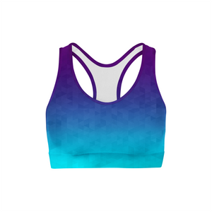 Deep Sea Triangles Sports Bra