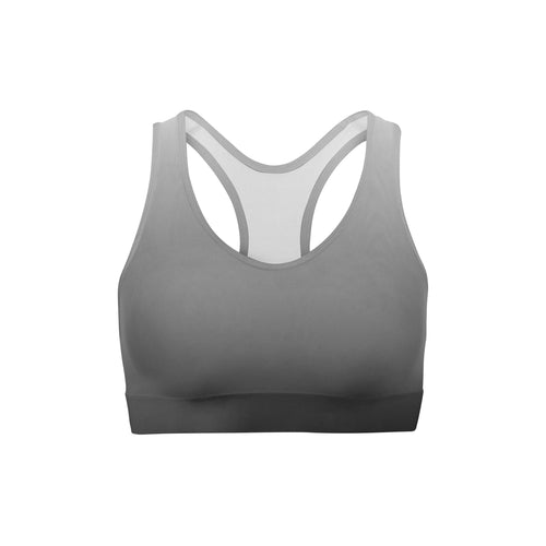 White Black Ombre Sports Bra