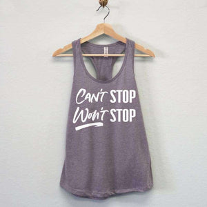 Cant Stop Wont Stop Workout Tank Top - Womens Clothing