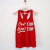 Cant Stop Wont Stop Workout Tank Top - Womens Clothing