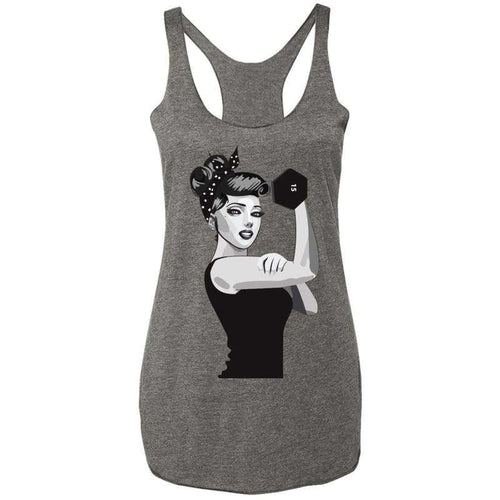 MODERN ROSIE the RIVETER Workout Tank Top Heather - Womens Clothing