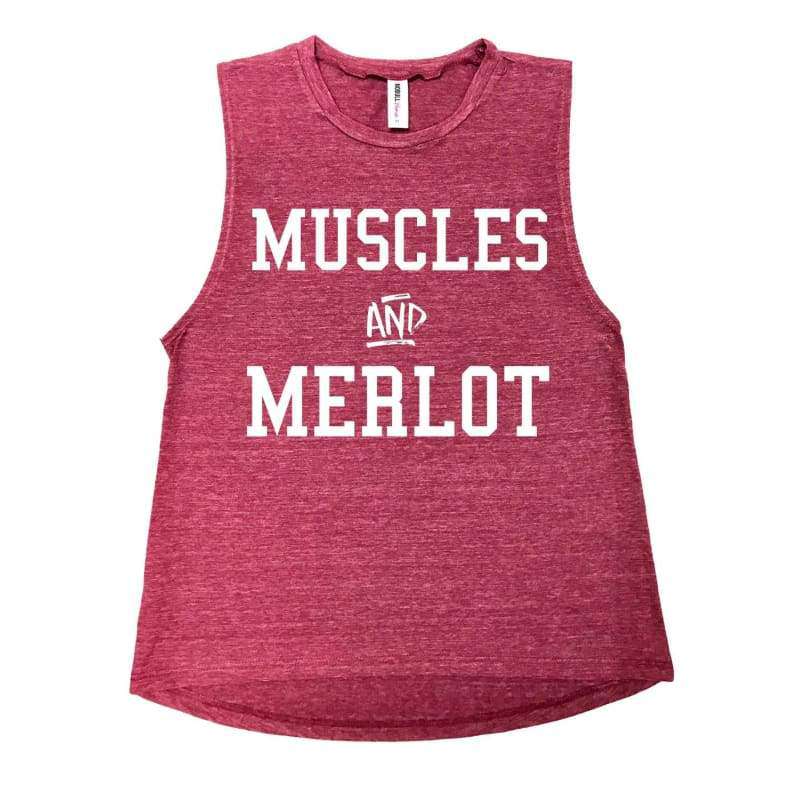 Muscles & Merlot Muscle Tank Top - Womens Clothing