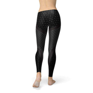 Womens Carbon Fiber Sports Leggings - Leggings